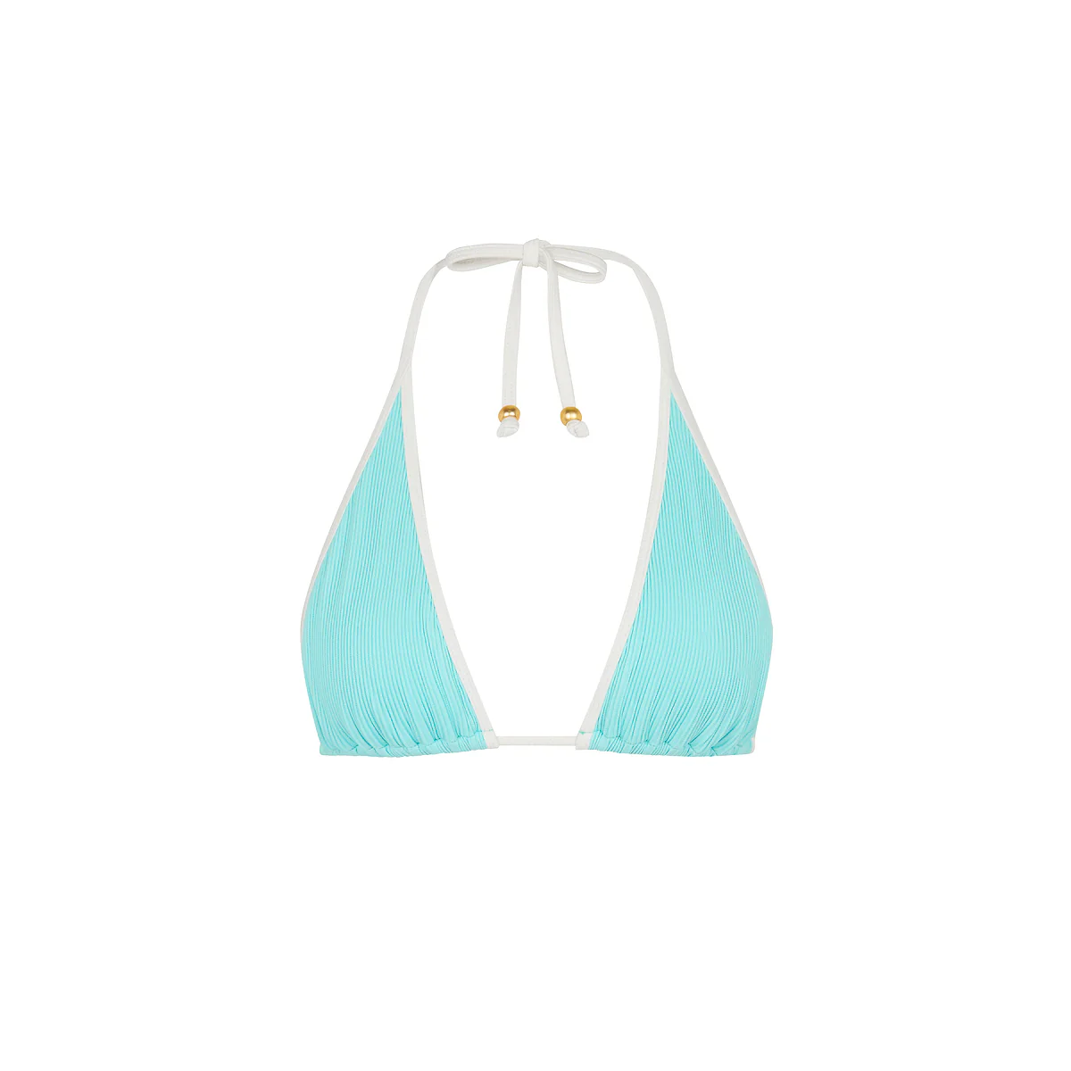Bind Triangle Halter Bikini Top - Calypso Blue