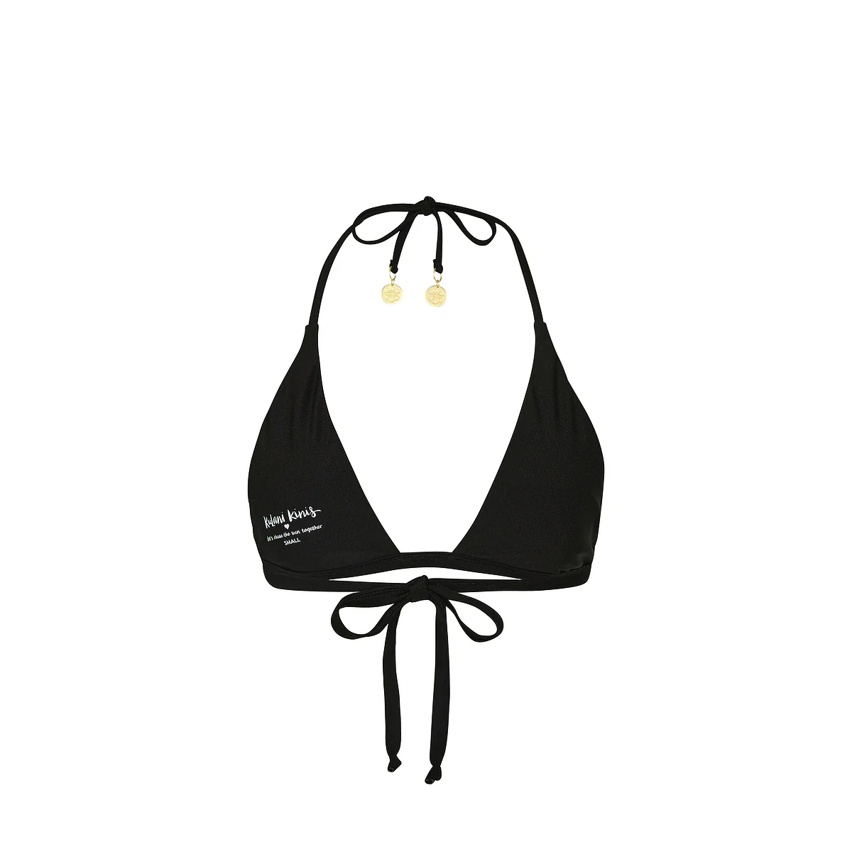 Gathered Stitch Bralette Bikini Top - Twilight Black - Image 9