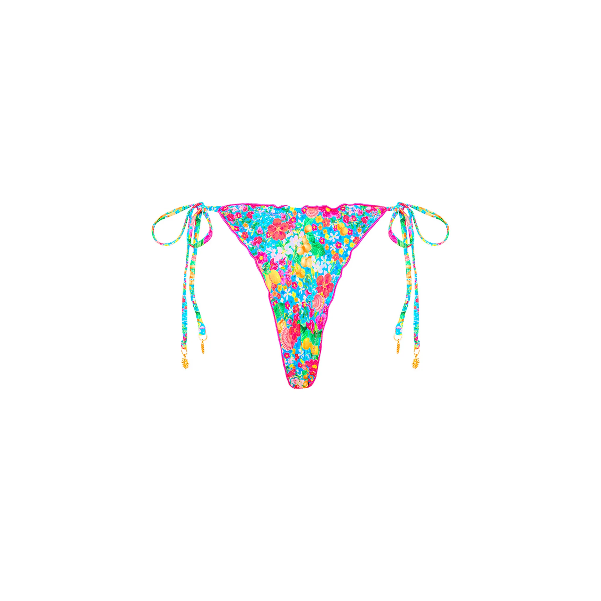 Lettuce Edge Thong Tie Bikini Bottom - Mermaid Garden - Image 10