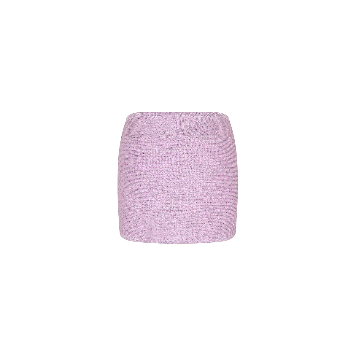 Mini Twist Knit Sarong Skirt - Lilac Glimmer - Image 8