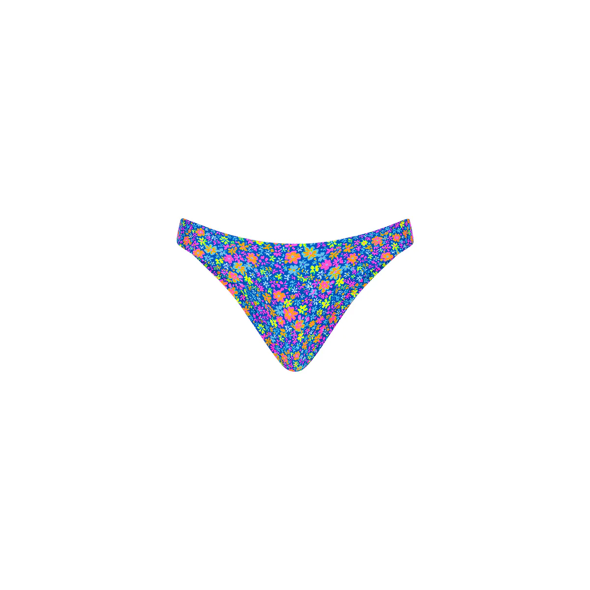 Minimal Full Coverage Bikini Bottom - Electric Bloom