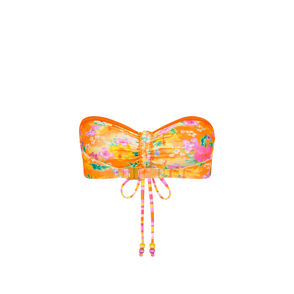 Ruched Tie Bandeau Bikini Top - Peachy Pocket - Image 8