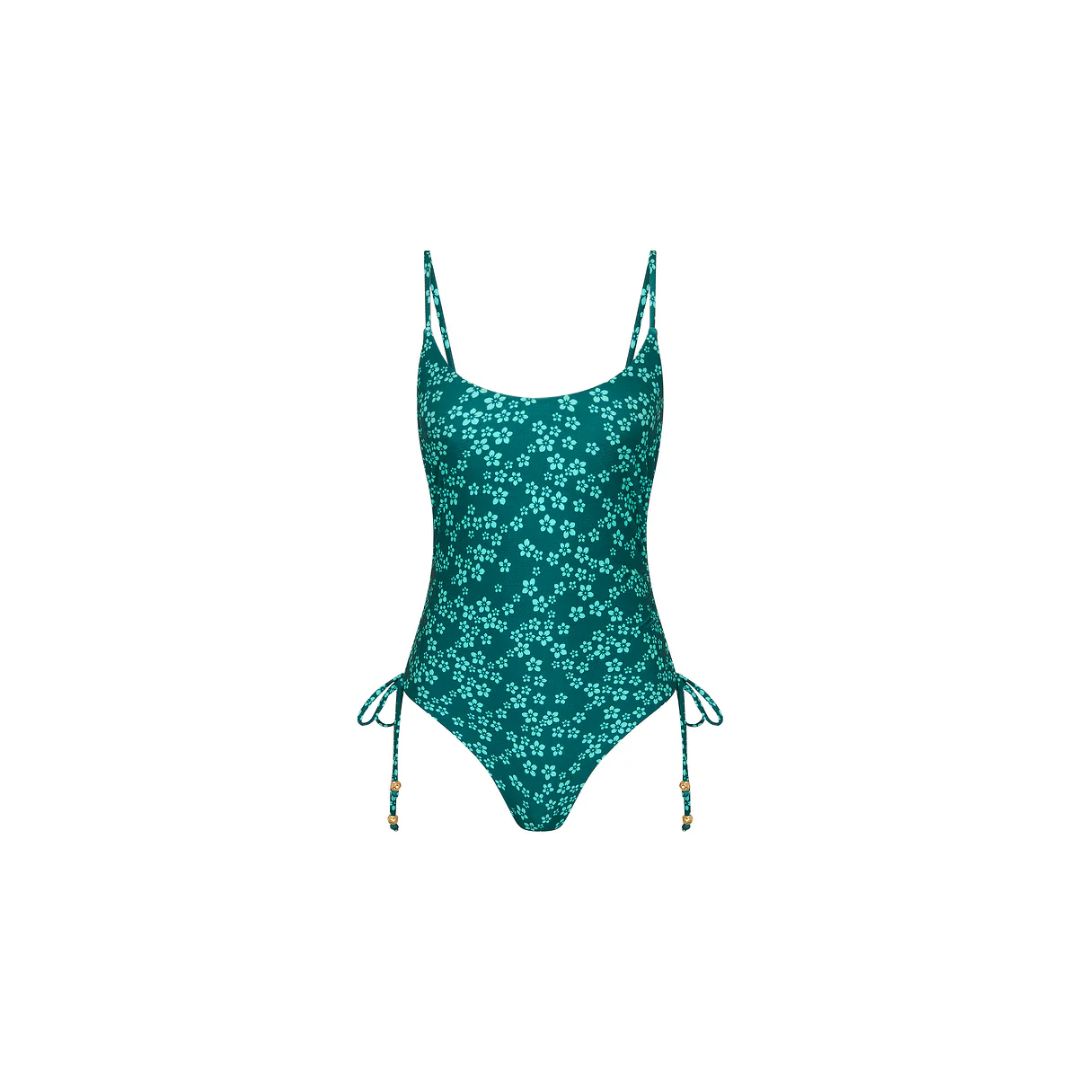 Ruched Tie Side Cheeky One Piece - Moonkiss