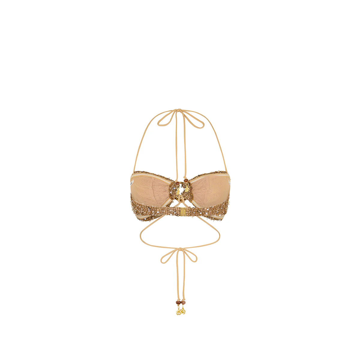 Strappy Ring Tie Crop Top - Espresso Spritz - Image 8
